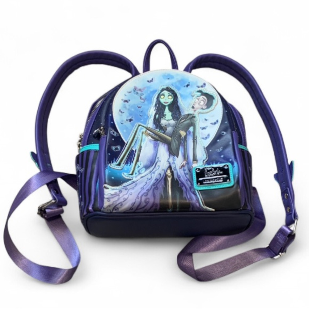 Loungefly Corpse Bride Moon Purple Backpack Purse